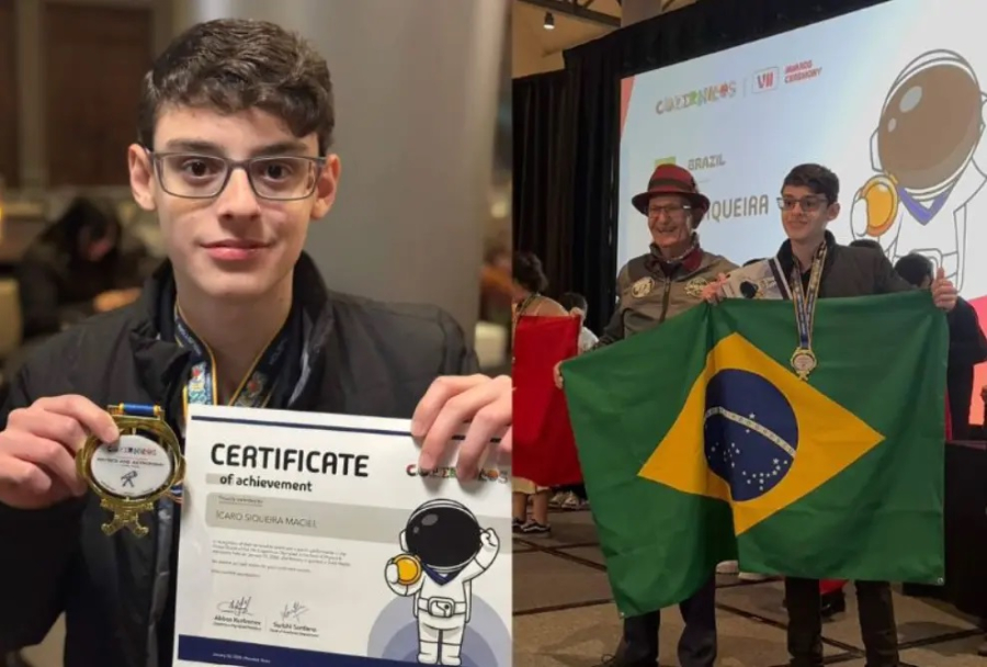 Estudante baiano leva ouro em Olimpíada Internacional de Astronomia, nos EUA