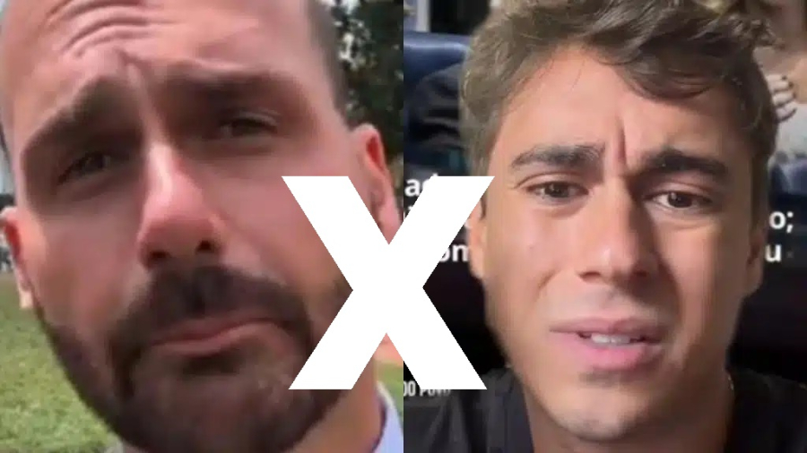 Racha bolsonarista: Eduardo Bolsonaro e Nikolas Ferreira trocam insultos nas redes sociais