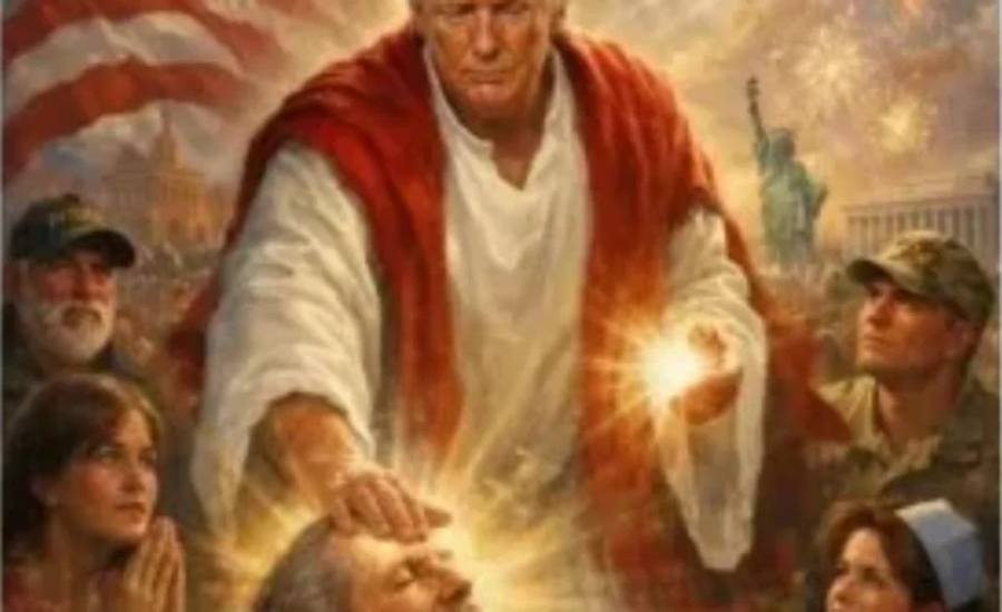 Trump mostra imagem em que aparece como Jesus e ataca Papa