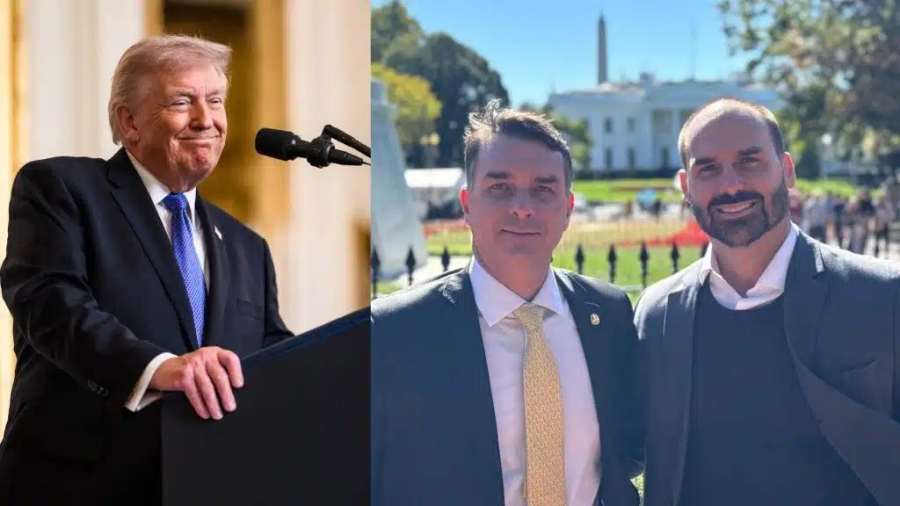 CASA BRANCA DESCONHECE ENCONTRO FLÁVIO E TRUMP