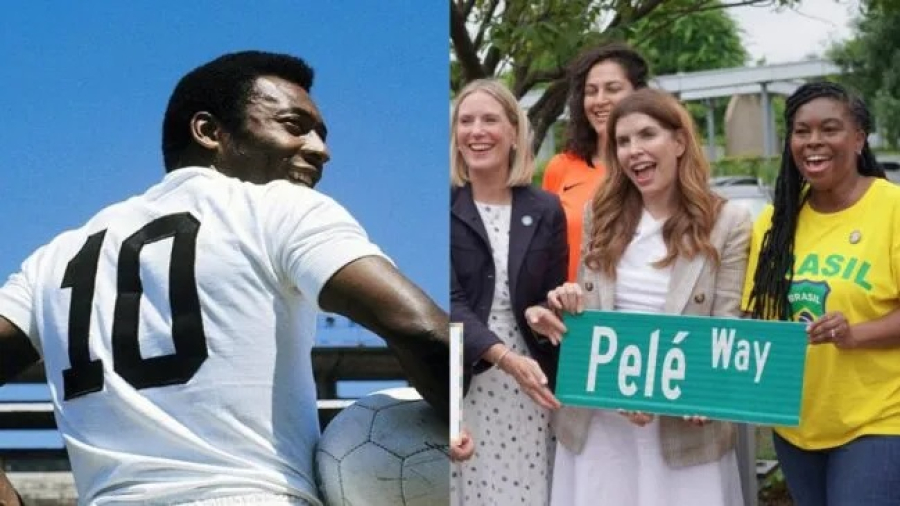 A homenagem de Nova York a Pelé durante a Copa