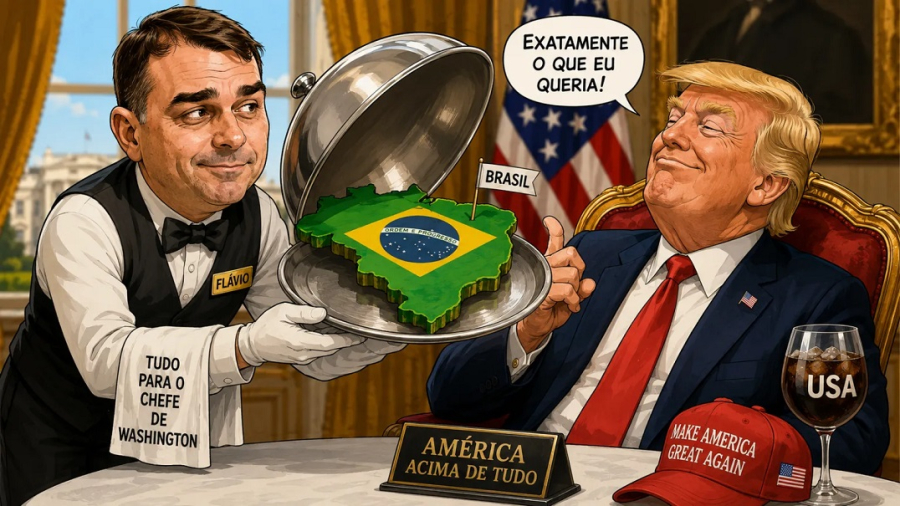 O nacional-entreguismo de Flávio Bolsonaro para Trump