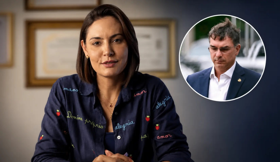 Michelle volta a atacar Flávio Bolsonaro por aliança com Ciro: ‘direita do Ceará está vendida’