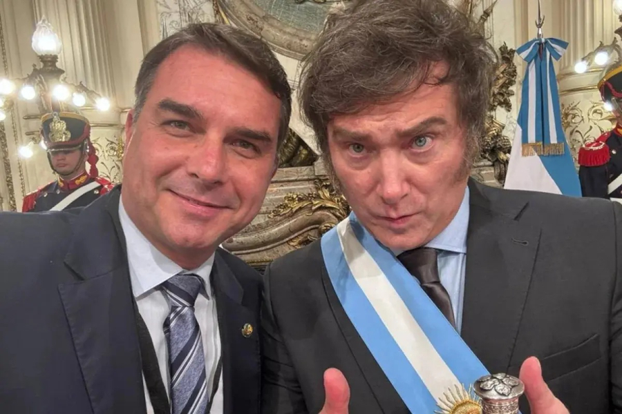 Desesperado, Flávio tenta reunião com Milei antes de oficializar candidatura