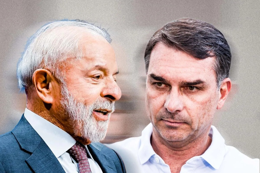 Vantagem de Flávio Bolsonaro sobre Lula entre evangélicos cai pela metade, diz Quaest