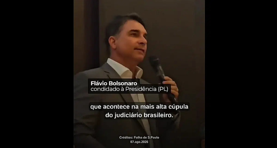 Protegido por Mendonça, Flávio Bolsonaro acusa alta cúpula do Judiciário de “roubalheira”